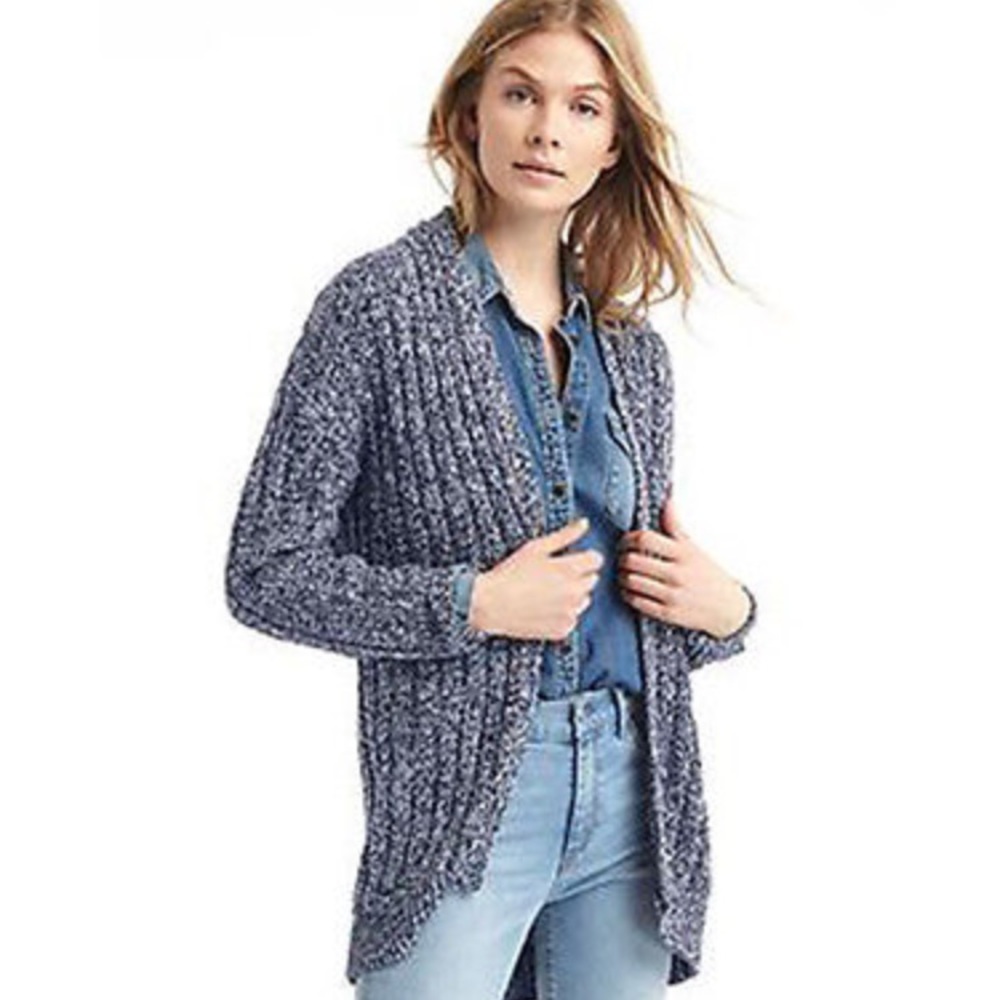Gap open front marled cardigan